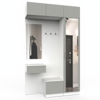 Набор мебели для прихожей "Марсель-206" МР 01-206 В2490 Ш1500 Г420 (ЛДСП Шиншилла серая) Набор мебели для прихожей "Марсель-206" МР 01-206 В2490 Ш1500 Г420 (ЛДСП Шиншилла серая)